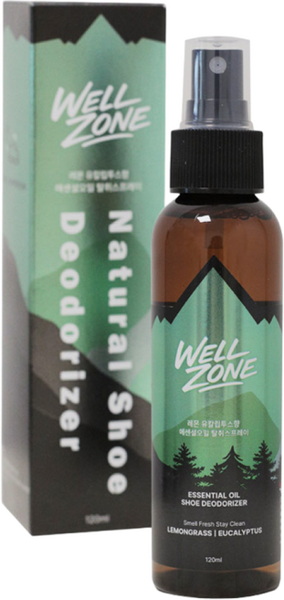 웰존 신발 운동화 탈취 스프레이 천연 탈취제 발냄새 제거 옷장 차량, 1개, 120ml