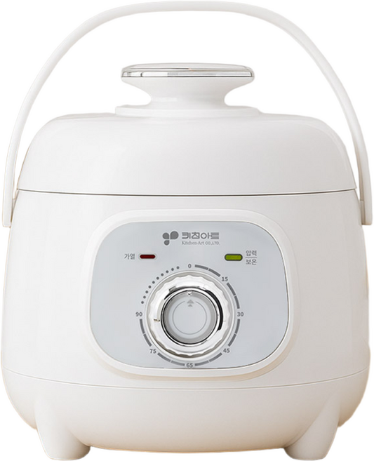 키친아트 블랑 미니 압력밥솥 전기밥솥 한끼맞춤 1~3인용, 화이트