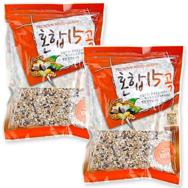 [이잡곡이다] 국산 혼합15곡 800g x 2봉, 2개