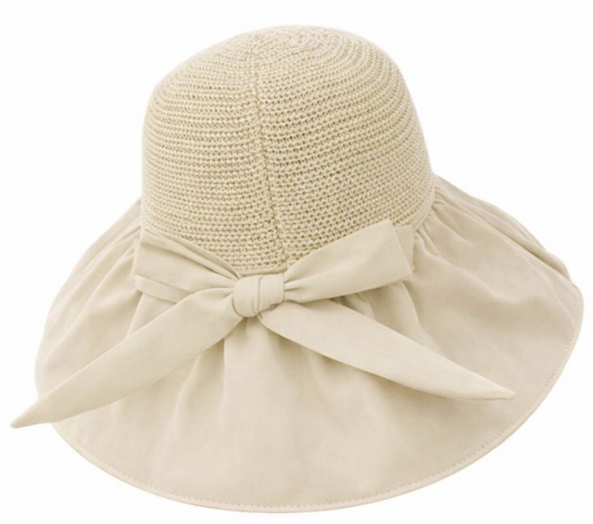 자외선 차단 암막 라탄 와이드햇