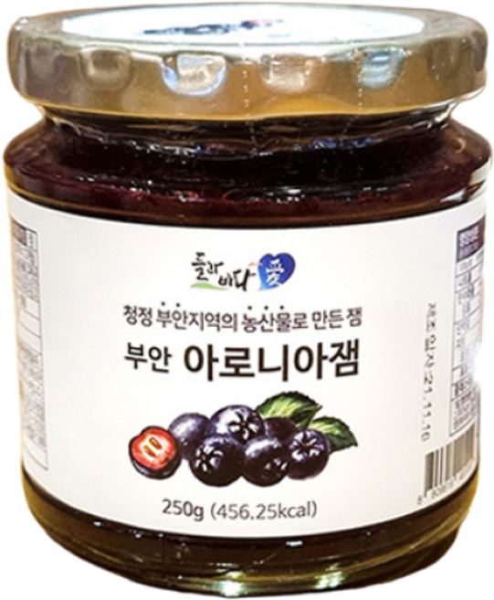 부안 저당 무첨가 아로니아잼 250g 들과바다애, 1개