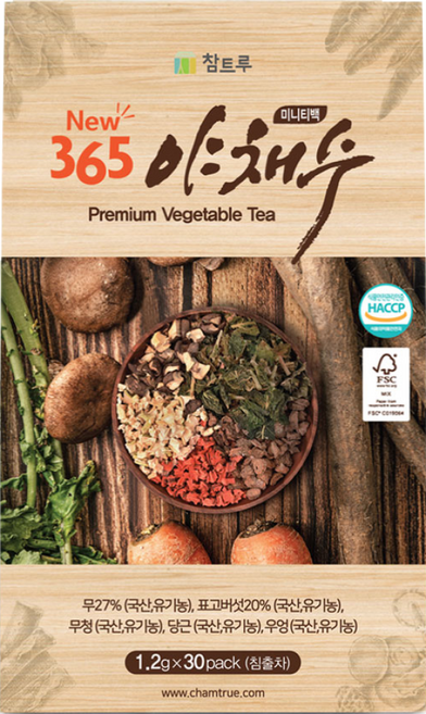365 국산 유기농 야채수프 차 티백, 36g, 30개입, 2개