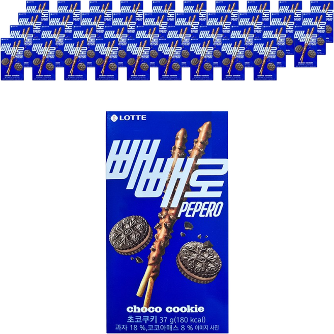 빼빼로 초코쿠키, 37g, 40개