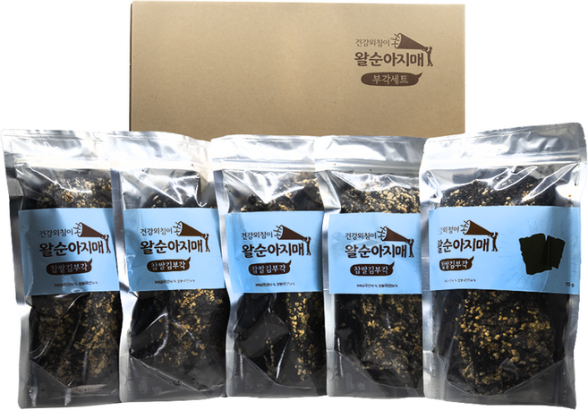 강화 왈순아지매 찹쌀 김부각 70g 5팩 세트 명절선물, 5개