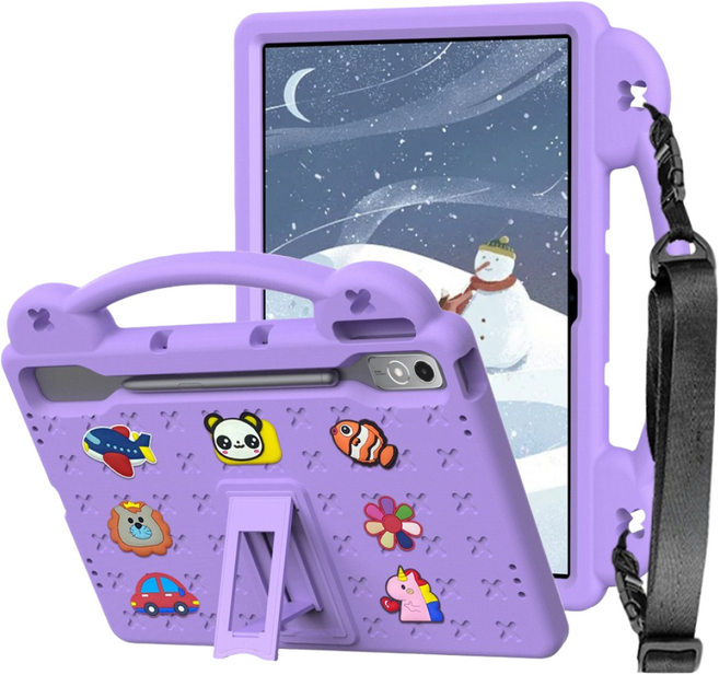 레노버 샤오신패드 프로 12.7 1세대 2세대 공용 에바폼 케이스 애니멀 비츠, 퍼플, 1개