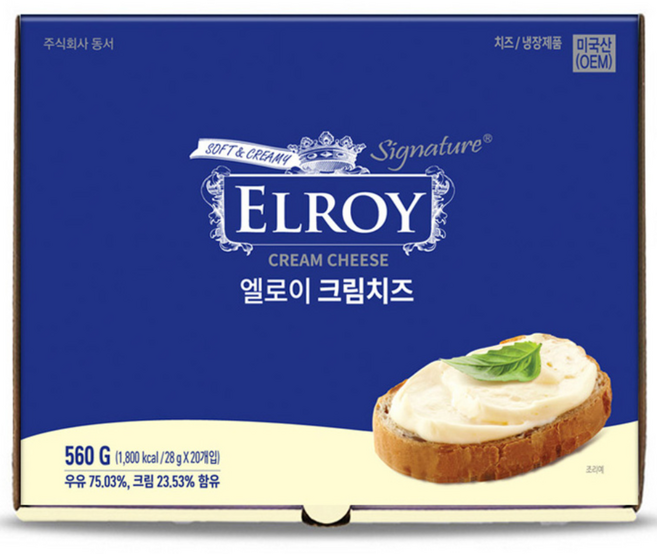 엘로이 크림치즈 포션, 560g, 1개