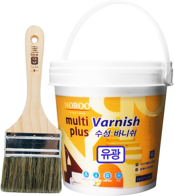 노루페인트 멀티플러스 수성바니쉬 다용도 코팅제, 유광 투명, 1개, 1L