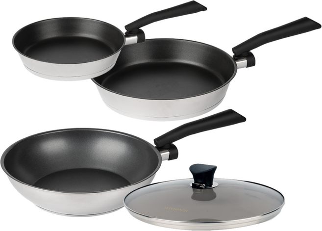 알텐바흐 디펜더스 스테인레스 후라이팬 24팬+28팬+28웍+28커버 4종세트, 1세트, 24팬+28팬+28웍+28커버 4종, 28cm