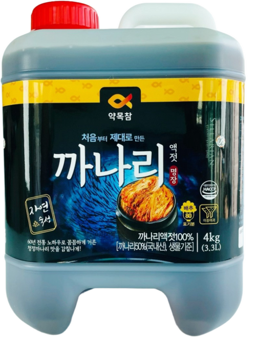 까나리액젓 4KG약목, 1개, 4kg