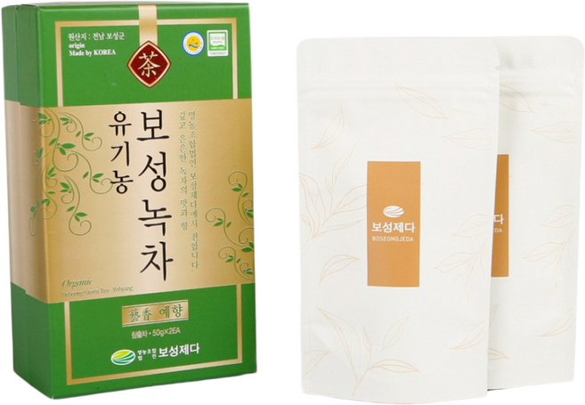 보성 유기농 녹차 예향(세작) 100g, 1박스, 1개입