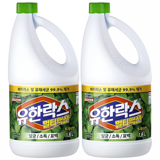 유한락스 멀티액션 후레쉬, 2개, 1.8L