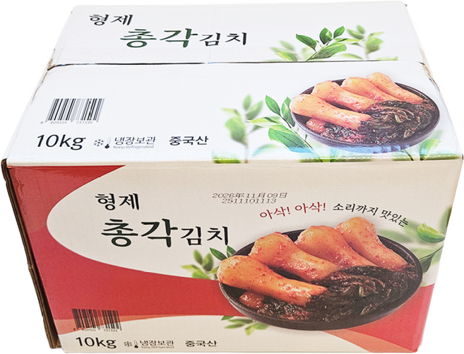맛찬 형제 총각김치 업소용 대용량, 1개, 10kg