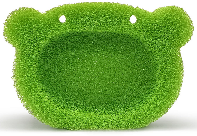 클린라이프 곰돌이 필터폼 비누받침, 1개, 그린