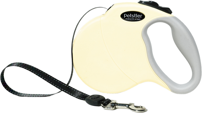 페슬러 반려견 자동 리드줄 4m, 밀키옐로우, 1개