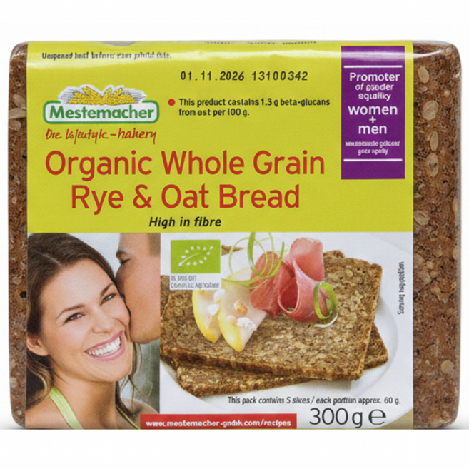 메스테마허 귀리와 호밀이 들어간 유기농 통 곡물빵, 300g, 1개