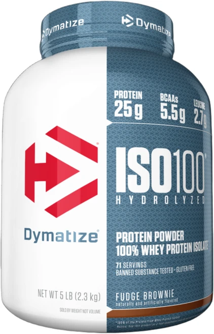 다이마타이즈 ISO 100 웨이 프로틴 파우더 단백질 보충제, 2.3kg, 1개, 퍼지 브라우니(Fudge Brownie) - 쿠팡
