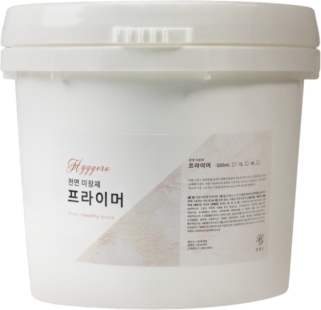 휘게로 유럽미장 프라이머 젯소 셀프 시공 빈티지 미장 밑작업, 화이트, 10L, 1개