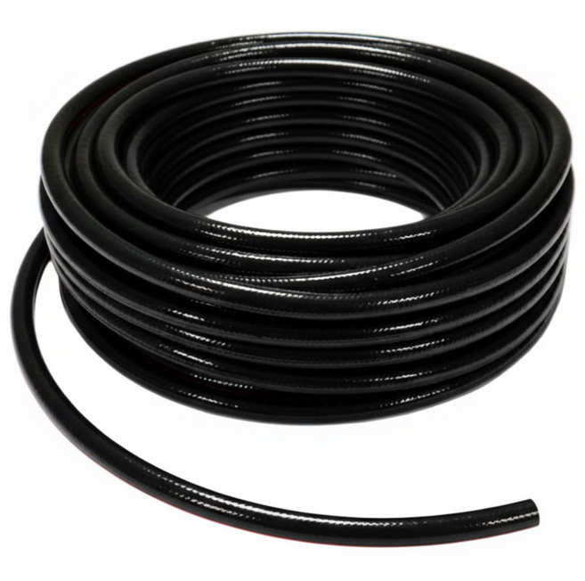 흑고압 편사호스 15(16)mm x 100M롤 이끼방지 물호스 흑편사, 1개