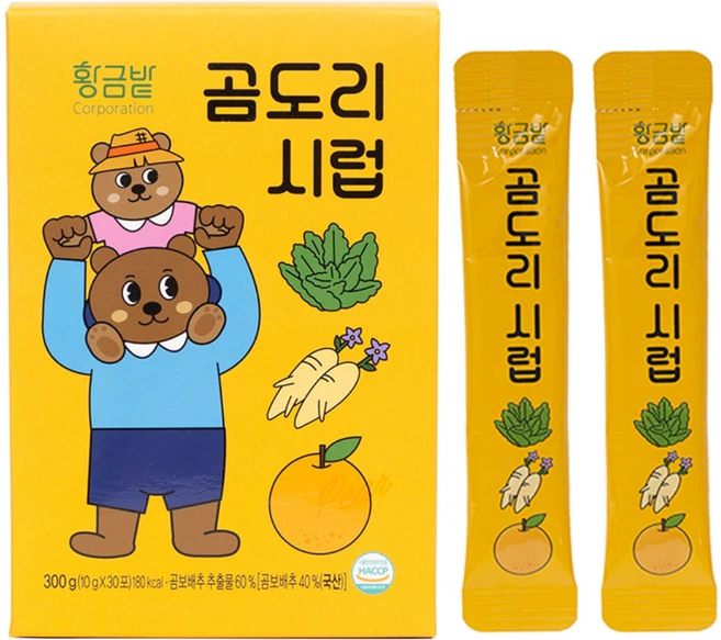 황금밭 곰보배추(배암차즈기) 곰도리시럽, 30개, 10ml - 쿠팡