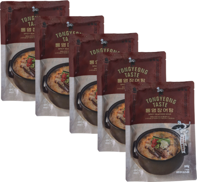 통영 자연산 기운찬 장어탕 담백한 맛 보양식 몸보신 국내산 바다장어, 5개, 500g