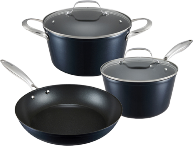 해피콜 풀인덕션 냄비 후라이팬 세트 3종(5P) SAVE, 1개, 해피콜 풀인덕션 세이브 3종(5P)세트, 블루