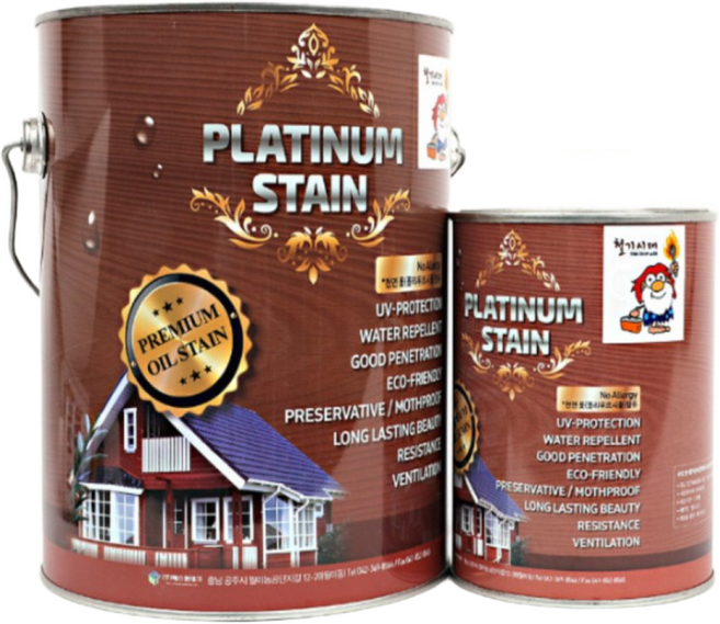 오일스테인 플레티넘 스테인 1리터 나무 오일, 1개, 1L, 오일스테인 1L/자단