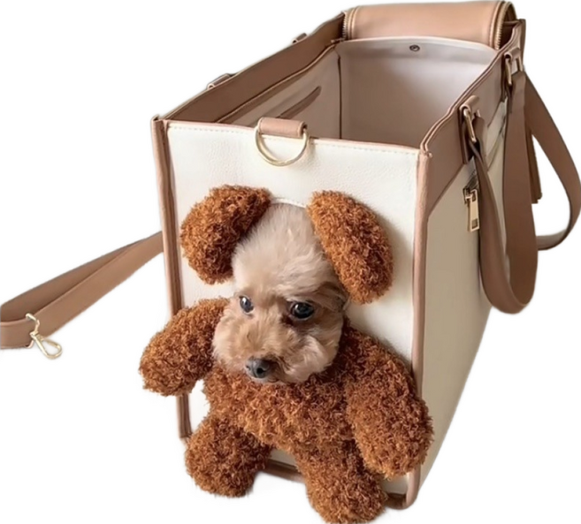 루미테스 반려동물 강아지 이동가방 숄더백, 1개, 화이트