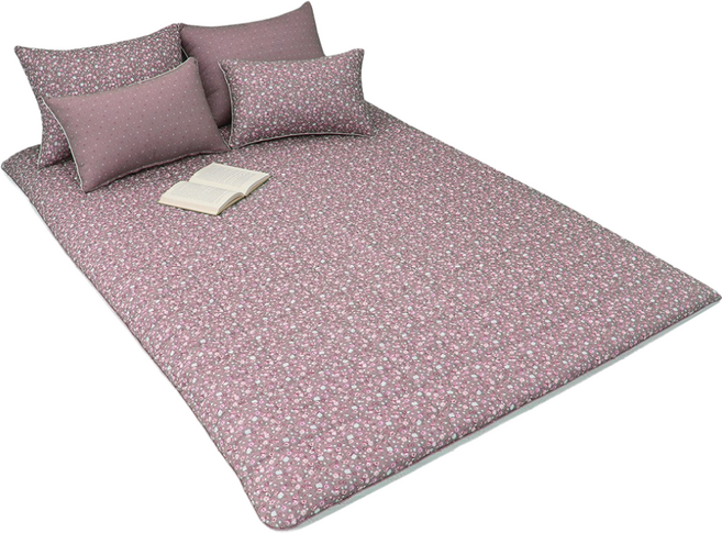 홈홈 꽃안꽃밖 누빔 온수매트커버 전기장판 통세탁 맞춤가능, 꽃안_핑크