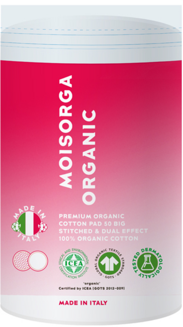 모이스올가 프리미엄 빅 스티치 앤 듀얼이펙트 화장솜, 50매입, 4개