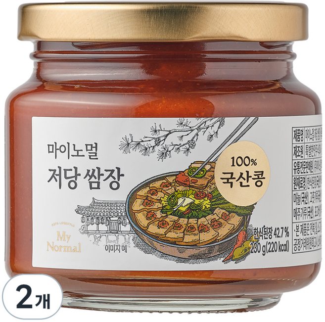 마이노멀 저당 쌈장, 230g, 2개