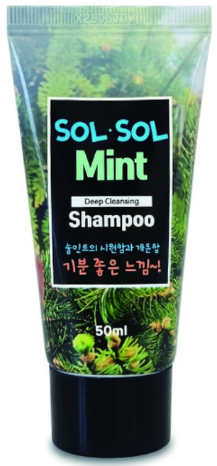 (유통기한 임박) 솔솔민트 딥클렌징 지성용 두피샴푸 (여행용), 1개, 50ml