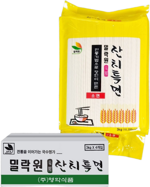 밀락원 잔치특면 소면 잔치국수, 4개, 3kg