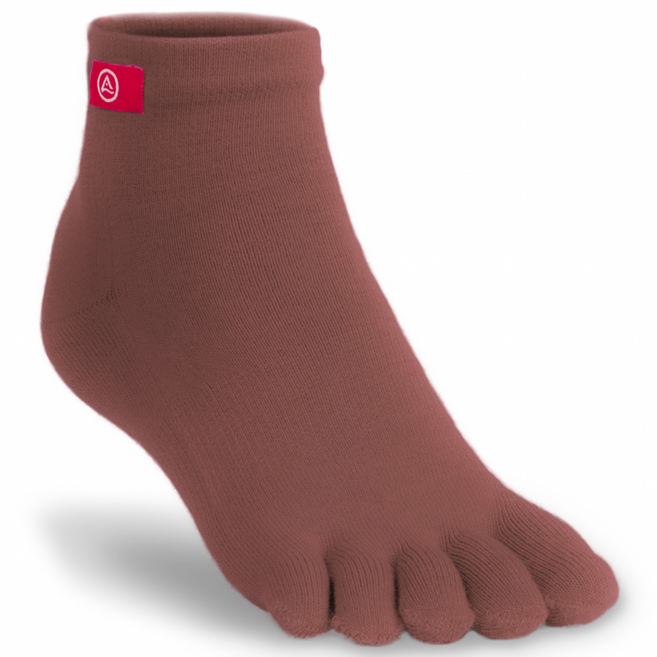 인진지 라이너 브릭 브라운 쿨맥스 이너 발가락 양말