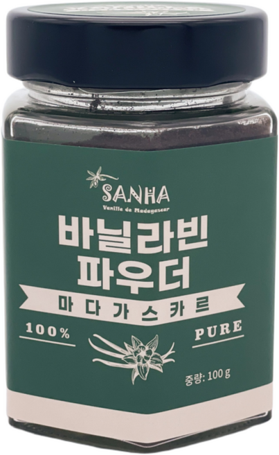 산하 프리미엄 바닐라빈 파우더, 1개, 100g