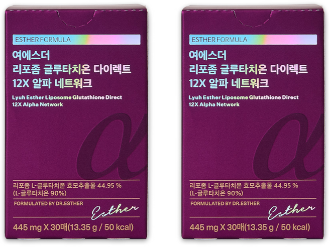 여에스더 리포좀 글루타치온 다이렉트 12X 알파 네트워크 445mg x 30매 1개, 2개, 13.35g