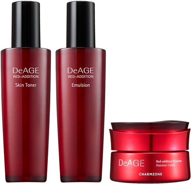 참존 디에이지 레드 에디션 3종 기초세트 스킨 120ml + 에멀전 120ml + 크림 50ml 단품, 1세트