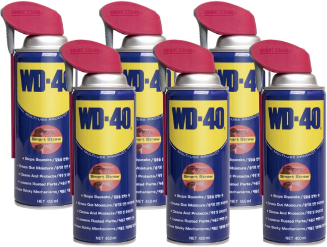 [16시이전 당일출고] [JJ Holdings] WD-40 방청윤활제 450mL SS(스마트스트로우), 6개