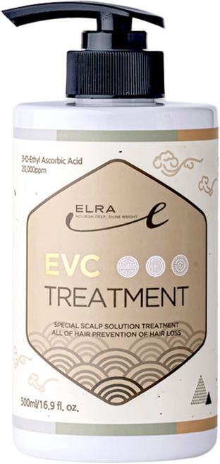 엘라 EVC 프리미엄 트리트먼트 | 손상모발 영양공급 두피케어 헤어팩, 1개, 500ml