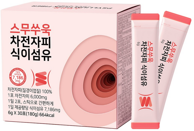 스무쑤욱 차전자피 식이섬유 30P, 180g, 1박스