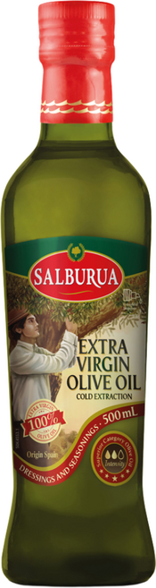 살부루아 엑스트라버진 올리브오일 100% 유리병포장 냉압착방식 스페인산, 2개, 500ml