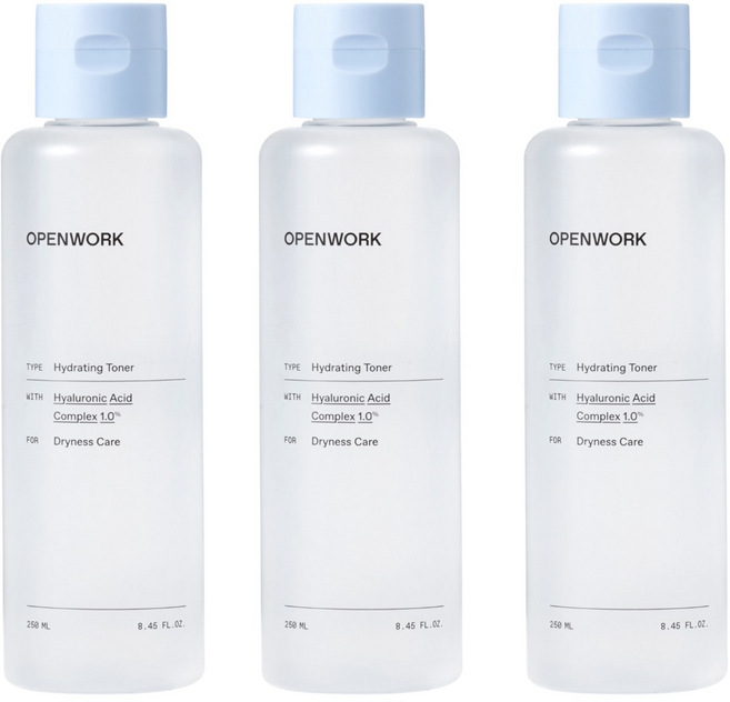 와이즐리 히알루론산 촉촉 수분 토너, 3개, 250ml