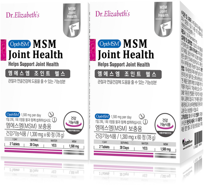 닥터엘리자베스 엠에스엠 조인트 헬스 건강기능식품, 60정, 2개