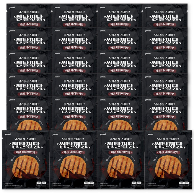 재미어트 썸탈꺼닭 소스 닭가슴살 스테이크 매콤 데리야끼 맛 (냉동), 24개, 120g