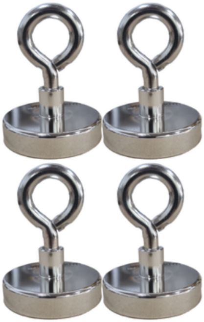 케이디 초강력 대형 네오디움 O형자석, 48mm, 4개