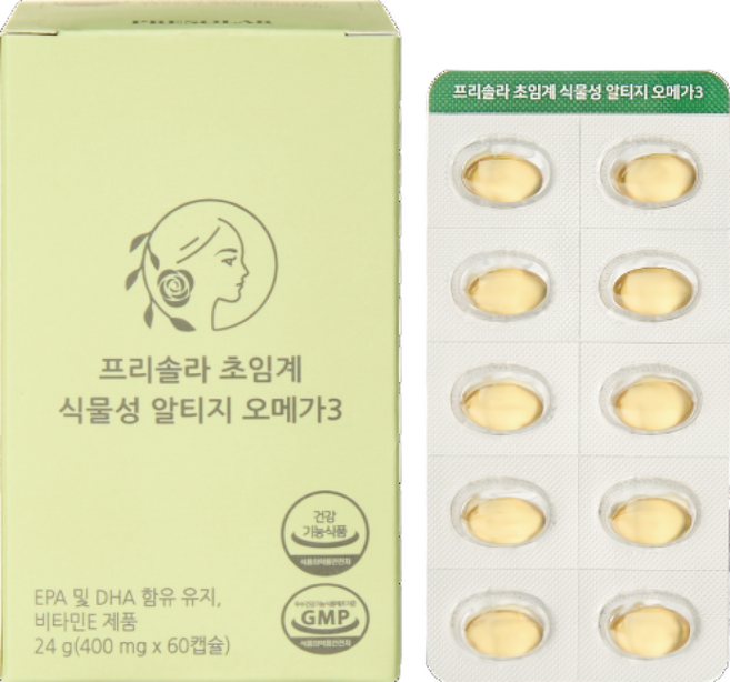 임산부 식물성 오메가3 약사 설계 초임계 알티지오메가3, 1박스, 60정