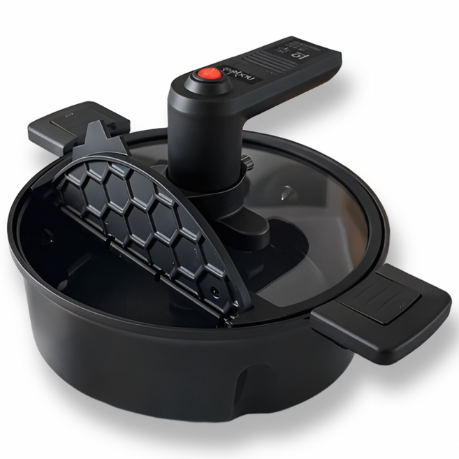 비비팬 인덕션겸용 자동회전냄비 돌아가는 만능 그릴, 28cm, 1개