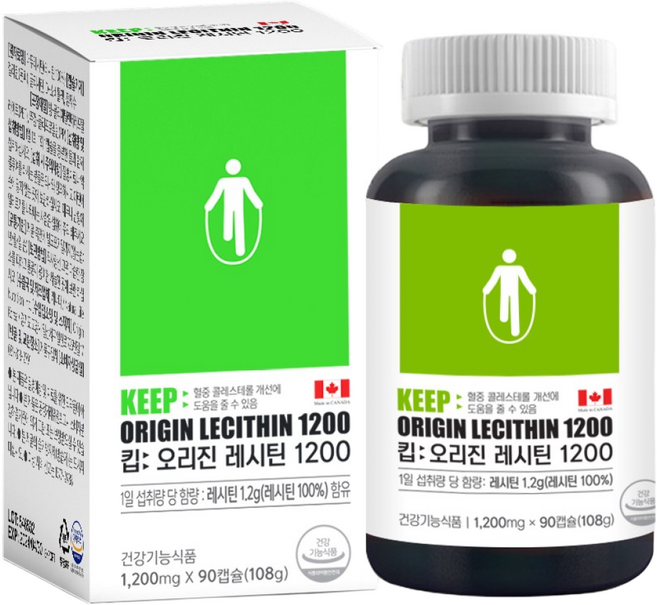 오리진 킵 레시틴 1200 108g, 90정, 1개