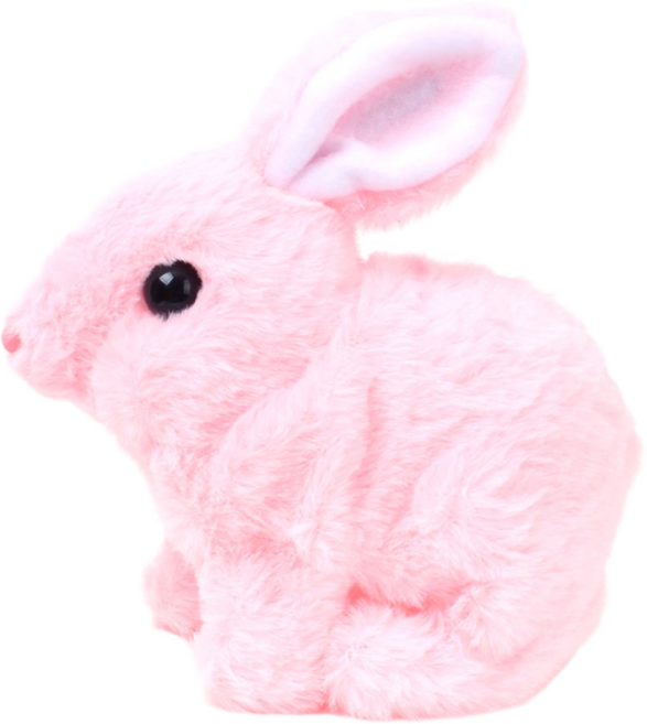 UB toy 움직이는 토끼 인형, 1개, 연핑크+건전지, 14cm