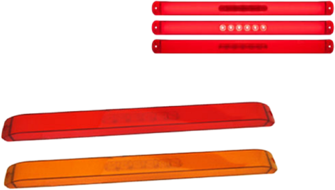 LED 사각 면발광 후진등/브레이크등/테일램프/데루등 12V/24V [수입트럭 화물차 대형트럭 특장차 렉카 윙바디 샷시 추레라 개조용] [32016R 32016A], 적색(브레이크등), 1개