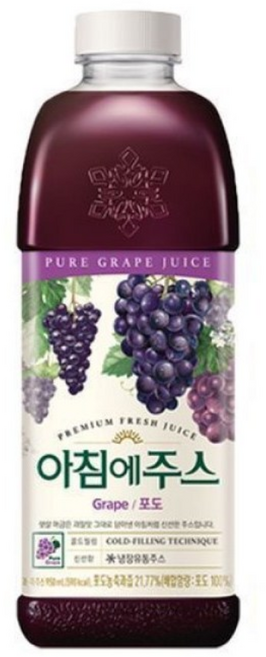 서울우유 아침에주스 포도주스, 950ml, 2개